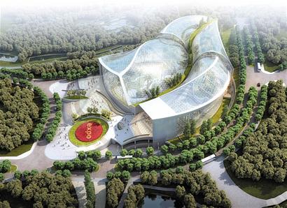 世園會(huì)植物館主體封頂 1.4萬根鋼結(jié)構(gòu)桿件拼成