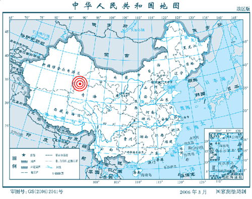 中新網(wǎng)2月12日電 據(jù)中國地震臺網(wǎng)測定，北京時間2月12日03時13分在青海省海西蒙古族藏族自治州北緯38.5度，東經(jīng)92.4度 發(fā)生5.1級地震，震源深度10.0公里。