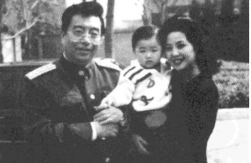李雙江、李天一、夢鴿一家三口的合影。